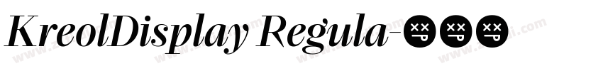 KreolDisplay Regula字体转换
